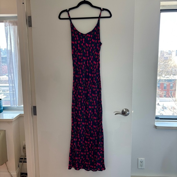 Anthropologie Midi Slip Dress, Cherry Print - Picture 5 of 7